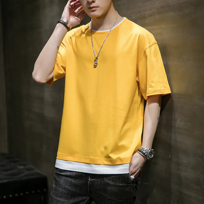 Men's Cotton Short Sleeve T-Shirt - Casual Graphic Top