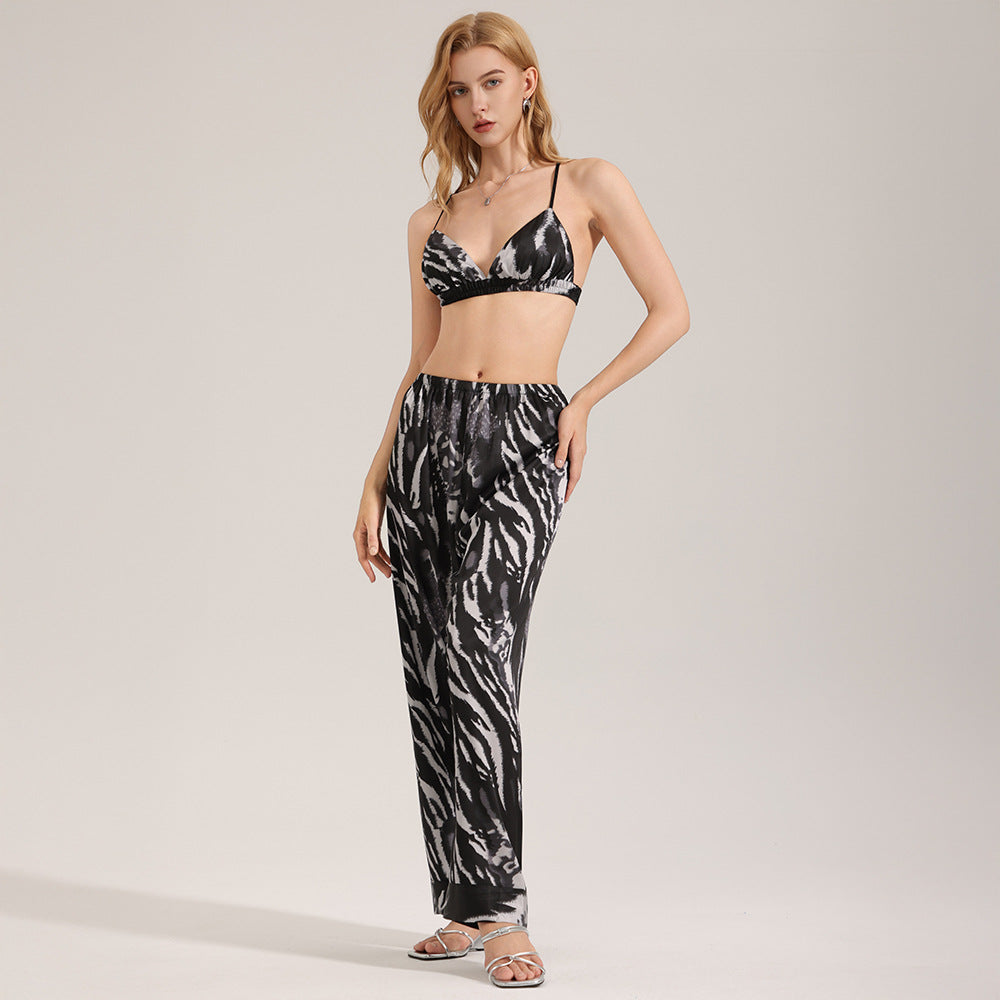 Women Strap Long Pants Home Wear