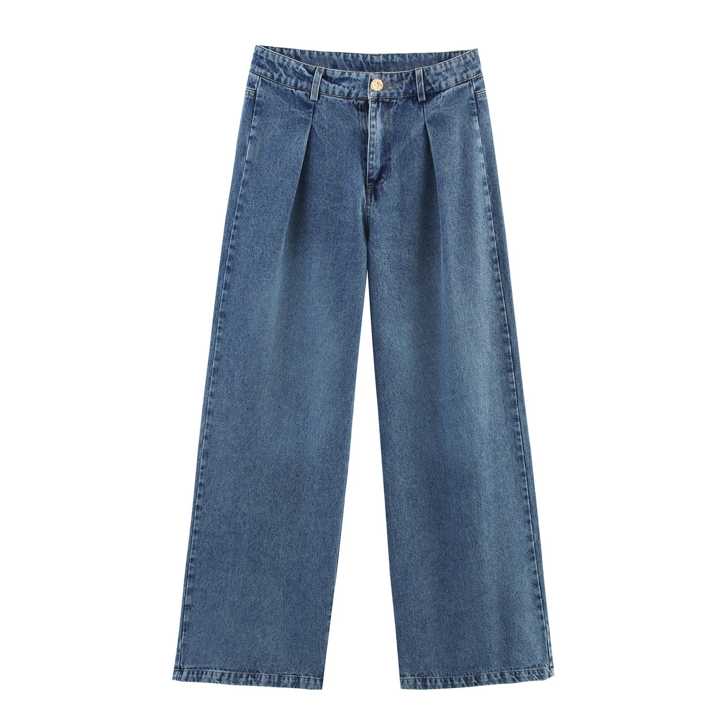 Women's Denim Vest + Wide Leg Pants Set