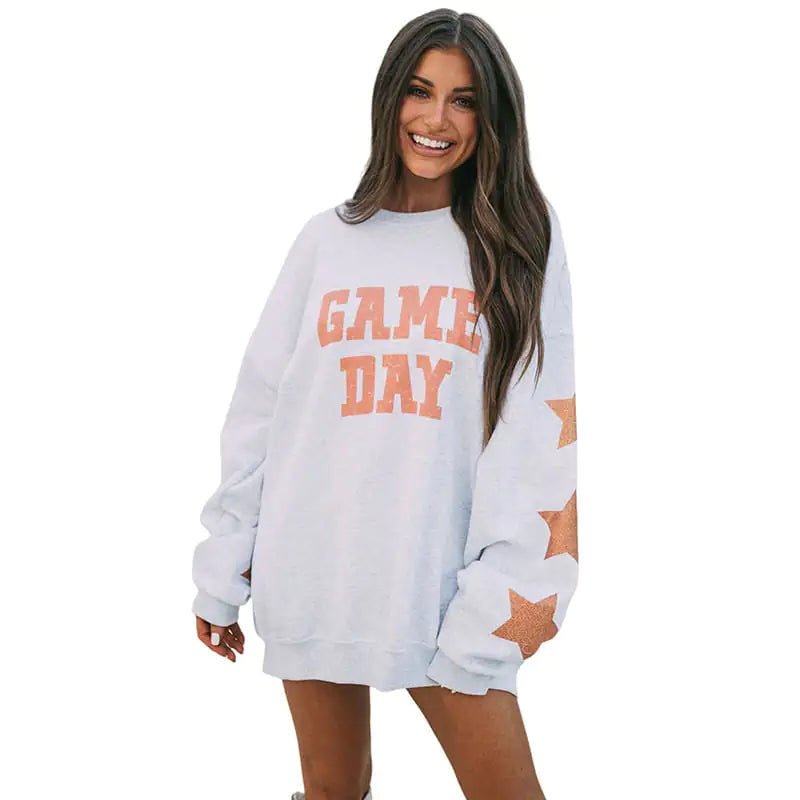 Women's Casual Loose Round Neck Long Sleeve Sports Top