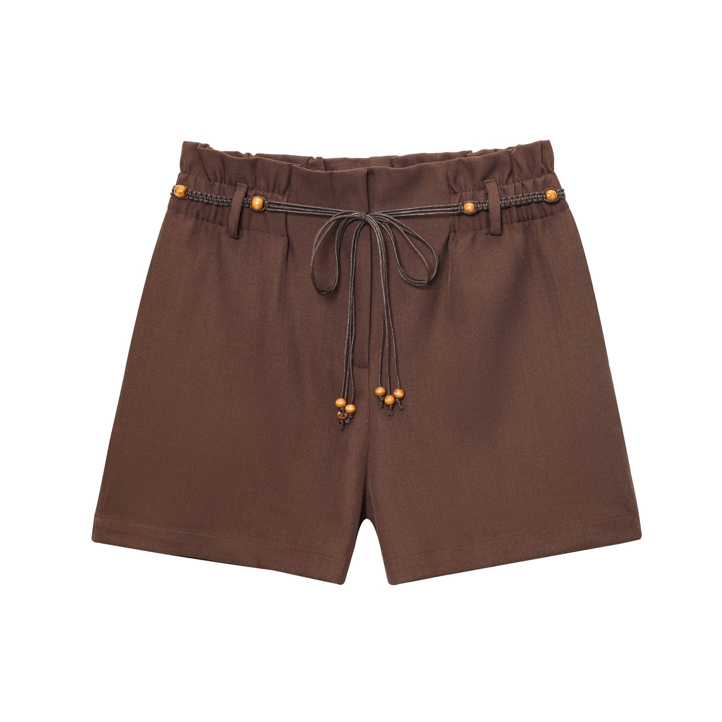 Women's Clothing Short Sleeve Cropped Blazer + Beaded Waistband Casual Shorts