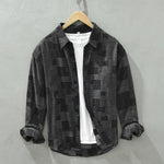 Men’s Jacquard Color Block Denim Shirt
