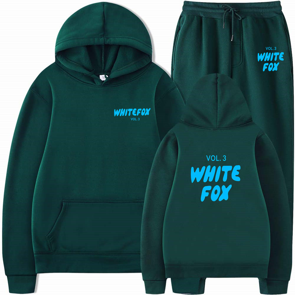 Winter New Hoodie Set Fashion Sports LOGO Long Sleeve Crew Neck Hooded Sweatshirt Two-piece Set