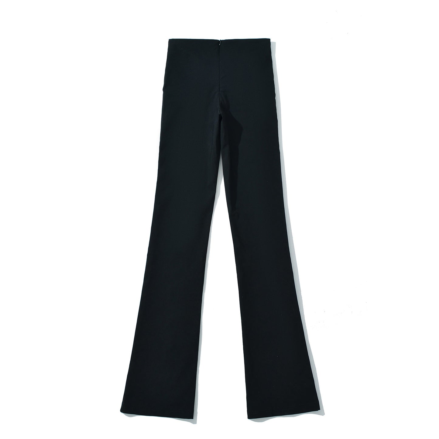 Women's Clothing INS Black and White Color Block Turn-down Collar Long Sleeve Jumpsuit + Long Pants Set