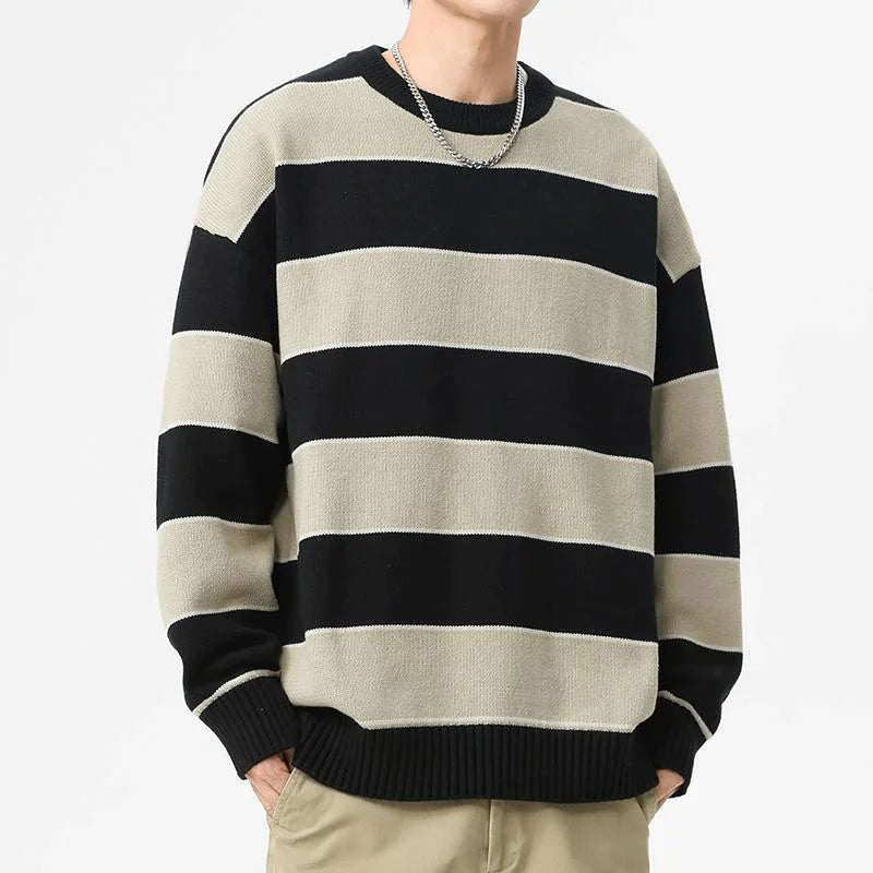 Men's Casual Crew Neck Sweater - Loose Fashion Fit