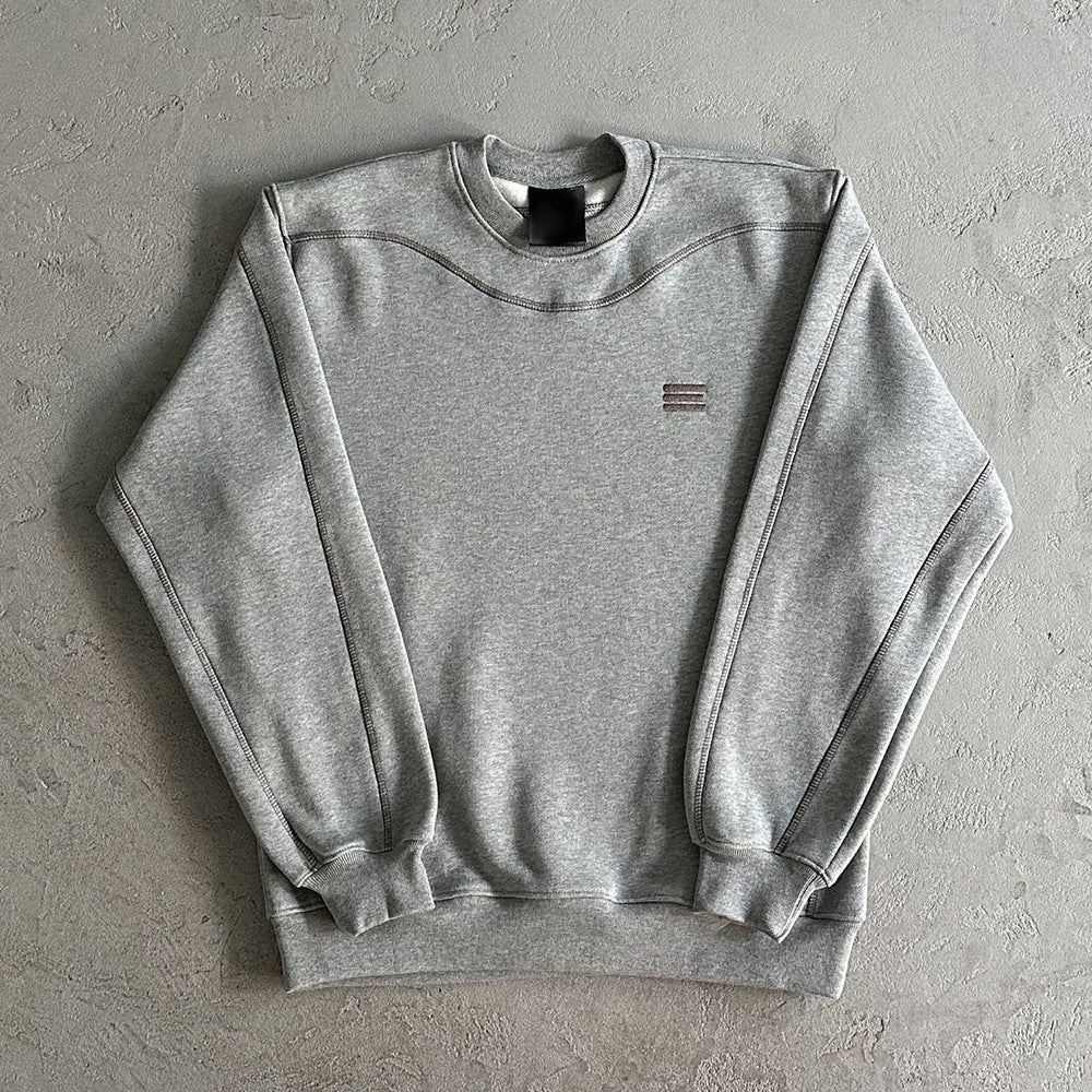 New Street Fashion Long Sleeve Line Sweatshirt and Long Pants Sports Suit Casual Suit Unisex