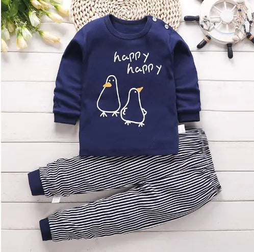 Pure Cotton Infant Pajamas Set for Children