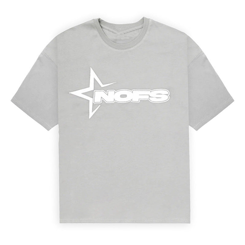 Short Sleeve Top for Men and Women, Street Hip Hop Punk Letter Print T-Shirt and Shorts