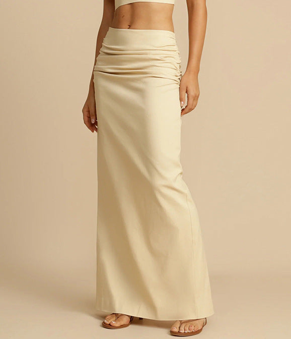 Sleeveless A-Line Skirt Set for Women Style Casual Resort Party Dress Suit