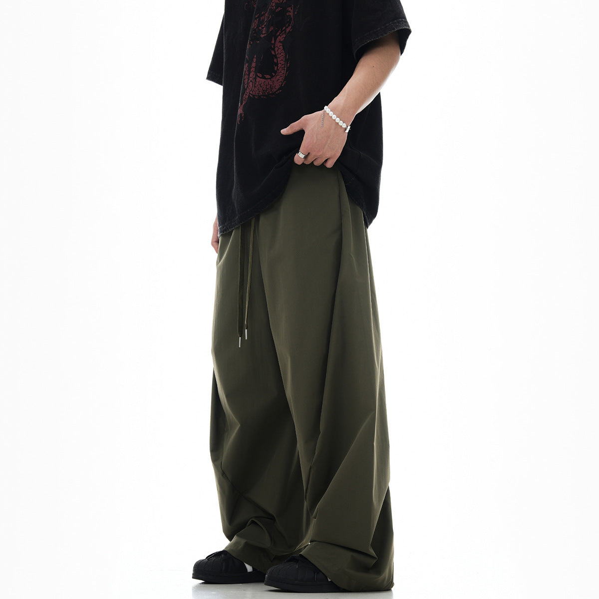 Work Pants for Men and Women Loose Quick-Dry Straight Leg Cargo Trousers