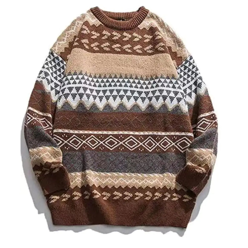 Retro Loose Fit Women's Pullover Sweater