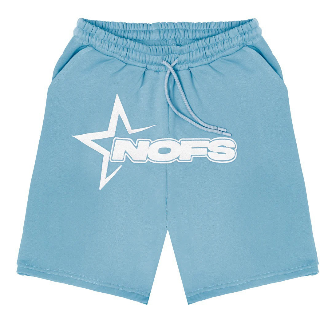Short Sleeve Top for Men and Women, Street Hip Hop Punk Letter Print T-Shirt and Shorts