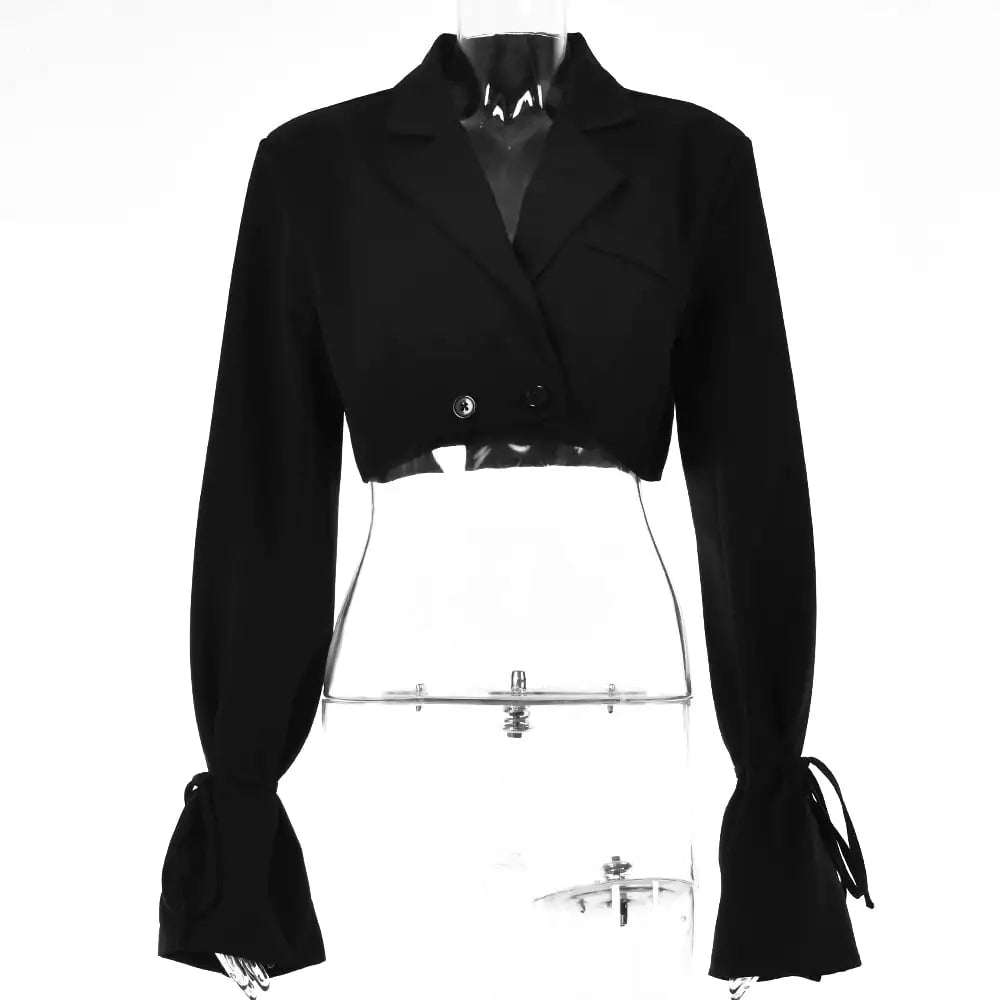 Lace Up Long Sleeve Small Suit for European Style