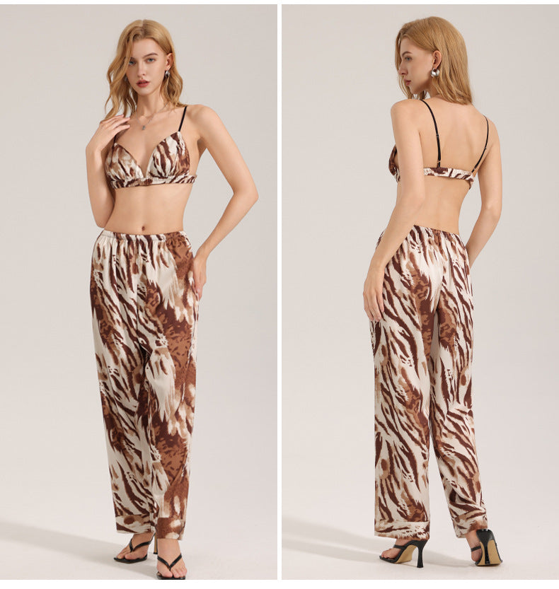 Women Strap Long Pants Home Wear