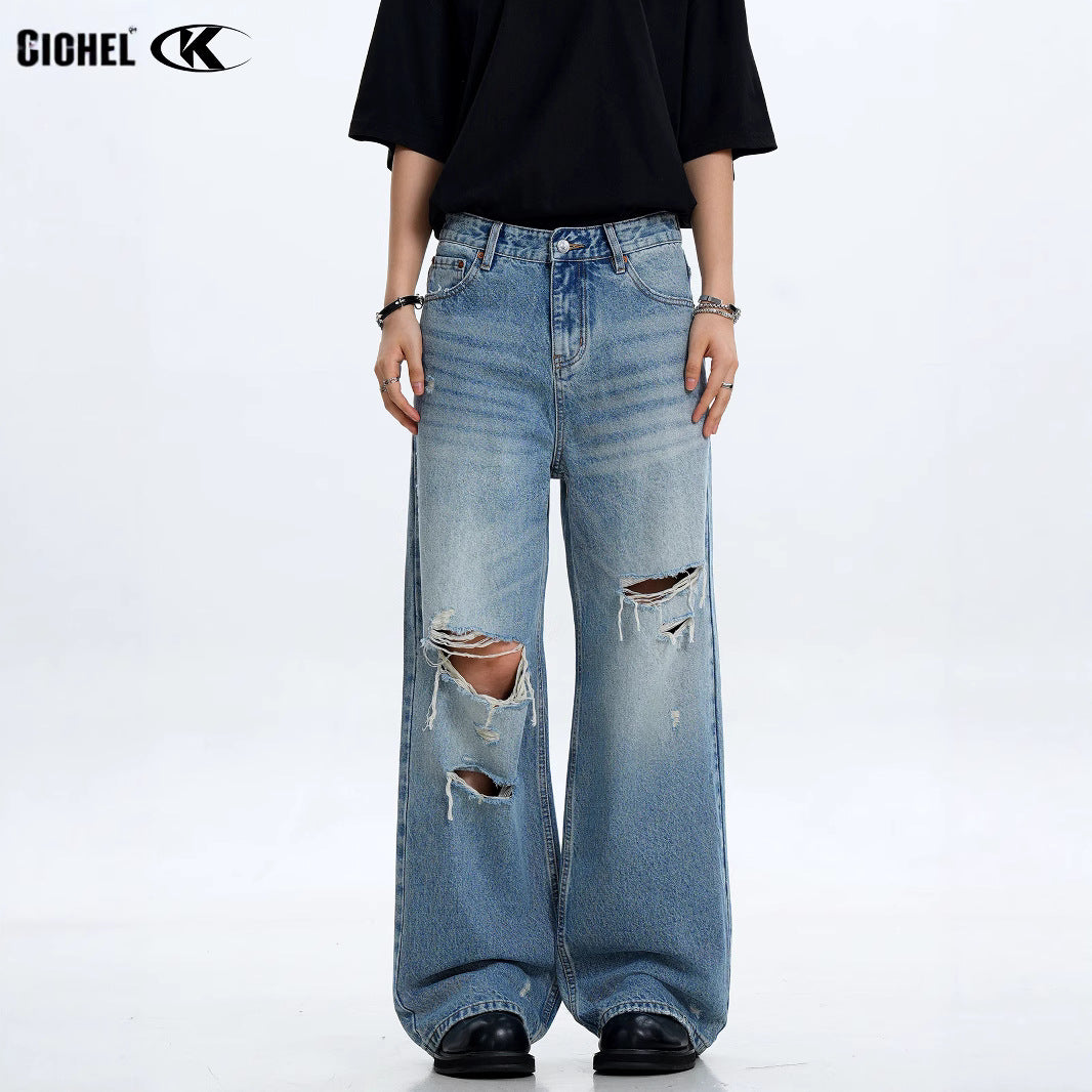 Loose Fit Slim Wide Leg Three-Dimensional Casual Long Pants