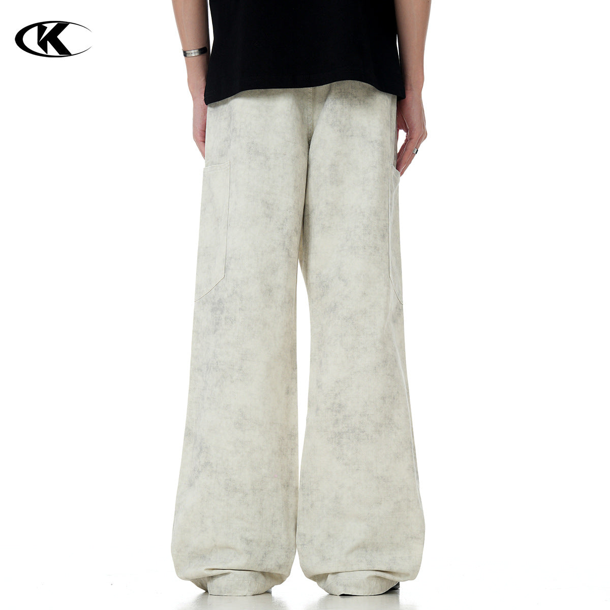 Work Pants for Men and Women Vintage Washed Slim Fit Loose Casual Trousers