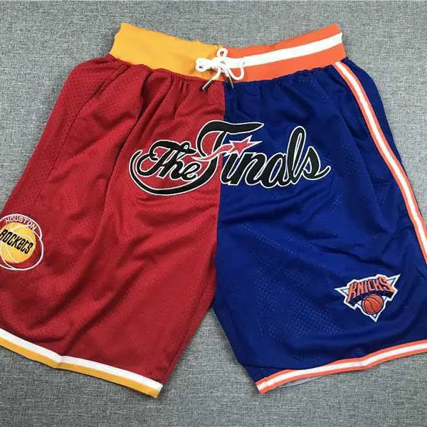 Retro Embroidered Mesh Pocket Basketball Shorts
