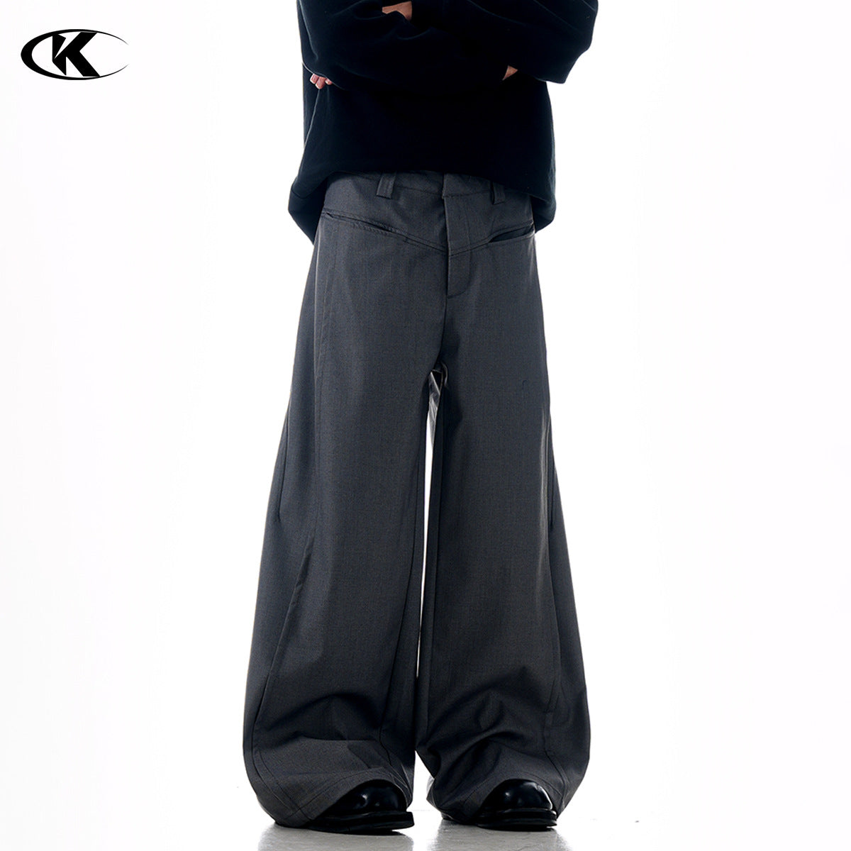 A-line Loose Fit Slimming Simple Trendy Three-dimensional Tailoring Long Pants