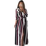 Colorful Striped Shirt Dress for Women
