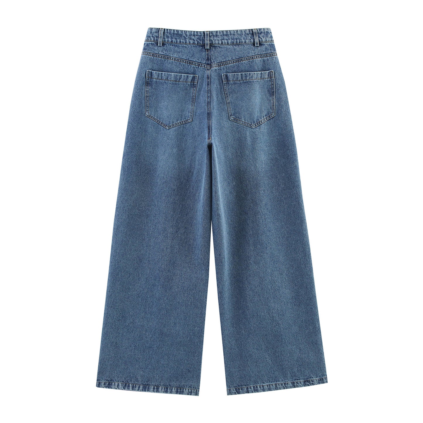 Women's Denim Vest + Wide Leg Pants Set