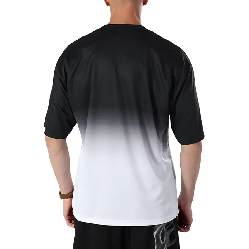 Summer Men's Plus Size Quick-Dry Ice Silk Sports T-Shirt