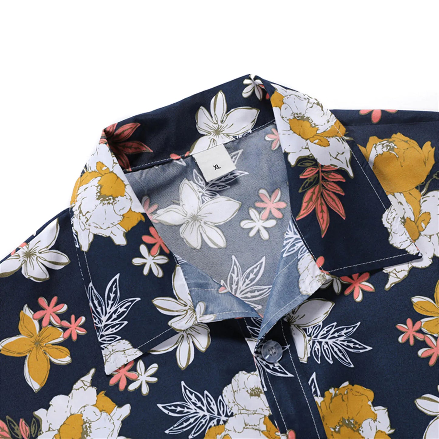 Men's Retro Hawaiian Flower Casual Short-Sleeved Shirt