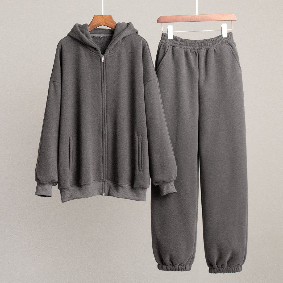 Hoodie Cardigan Set Women Autumn Winter New Arrival Sport Casual Fleece Cardigan Hoodie