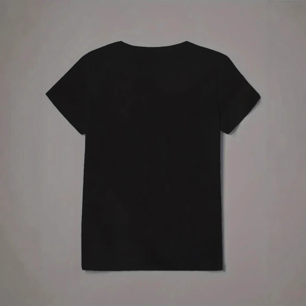 V-Neck Women's T-Shirt Round Neck Short Sleeve Gift for Women