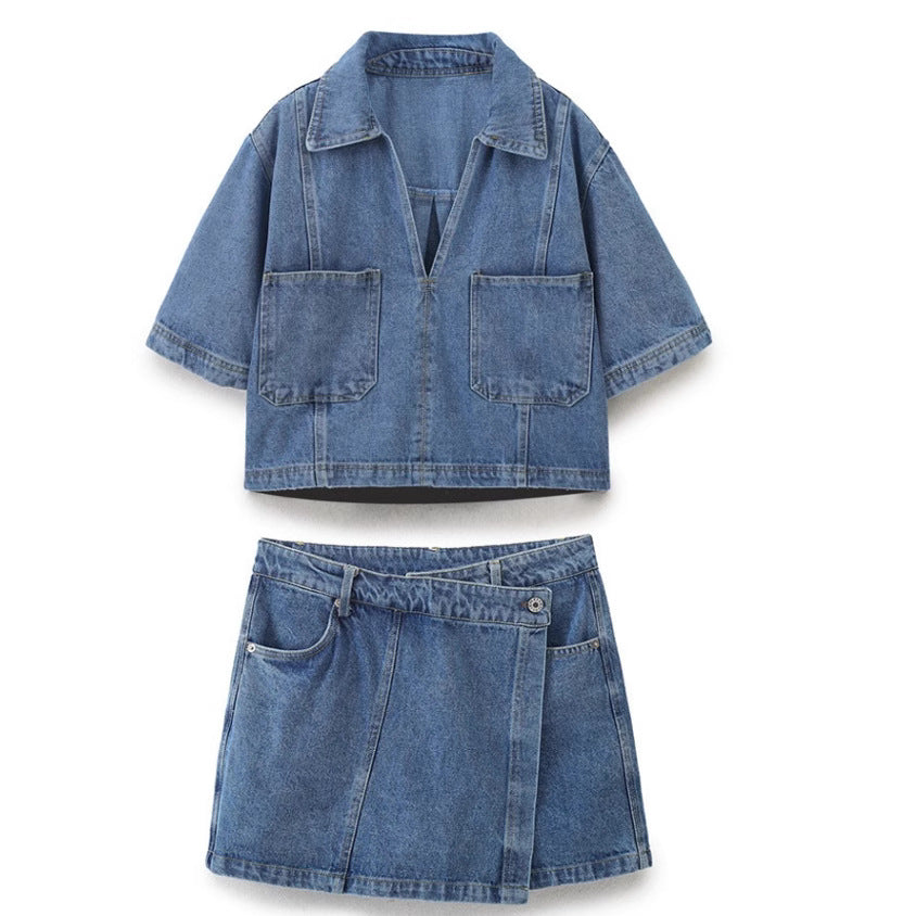 Short Denim Shirt for Women