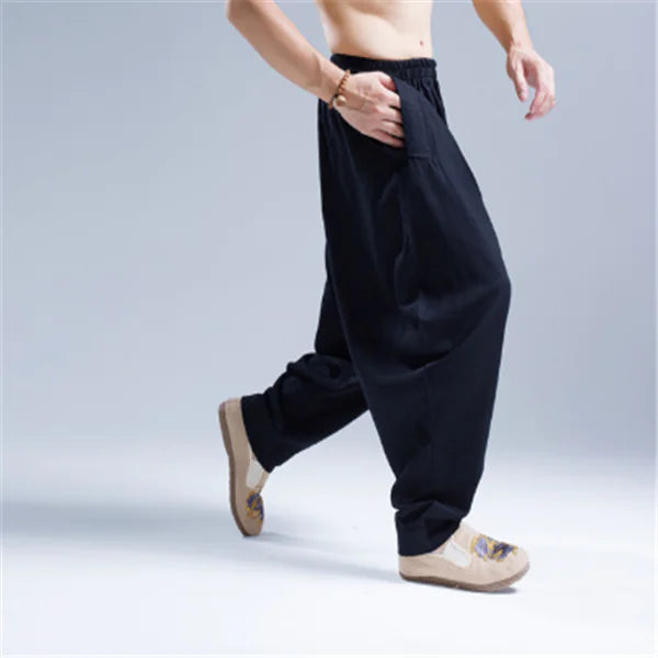 Casual Arc Pants with Ethnic Lantern Style