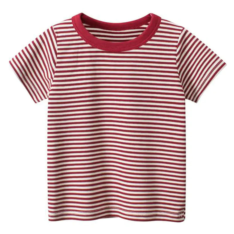 Striped Short Sleeve Round Neck T-Shirt