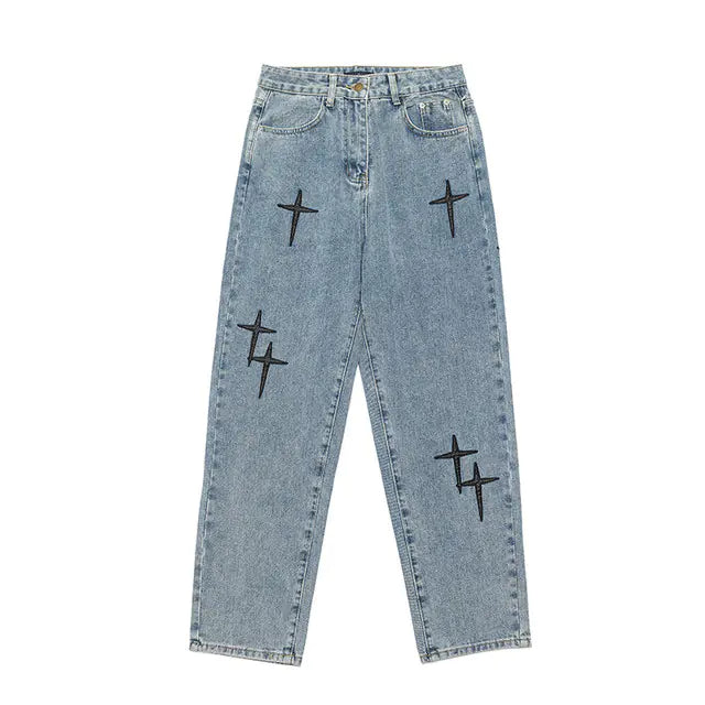 Wide Leg Loose Men's Jeans - Spring & Autumn Fashion