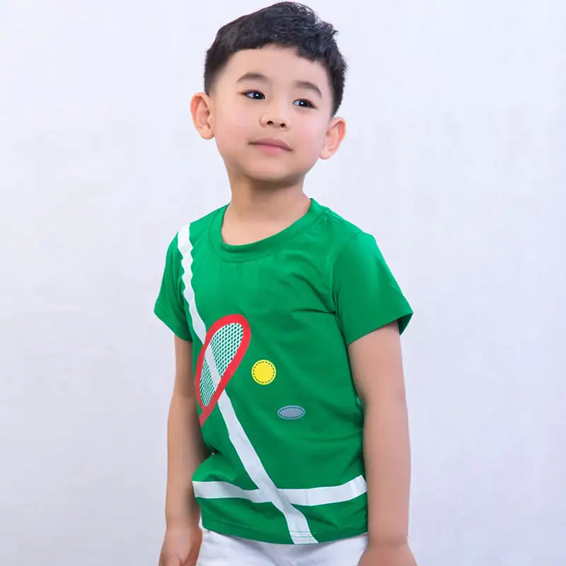 Trendy Cartoon Printed Short-Sleeved T-Shirt for Kids