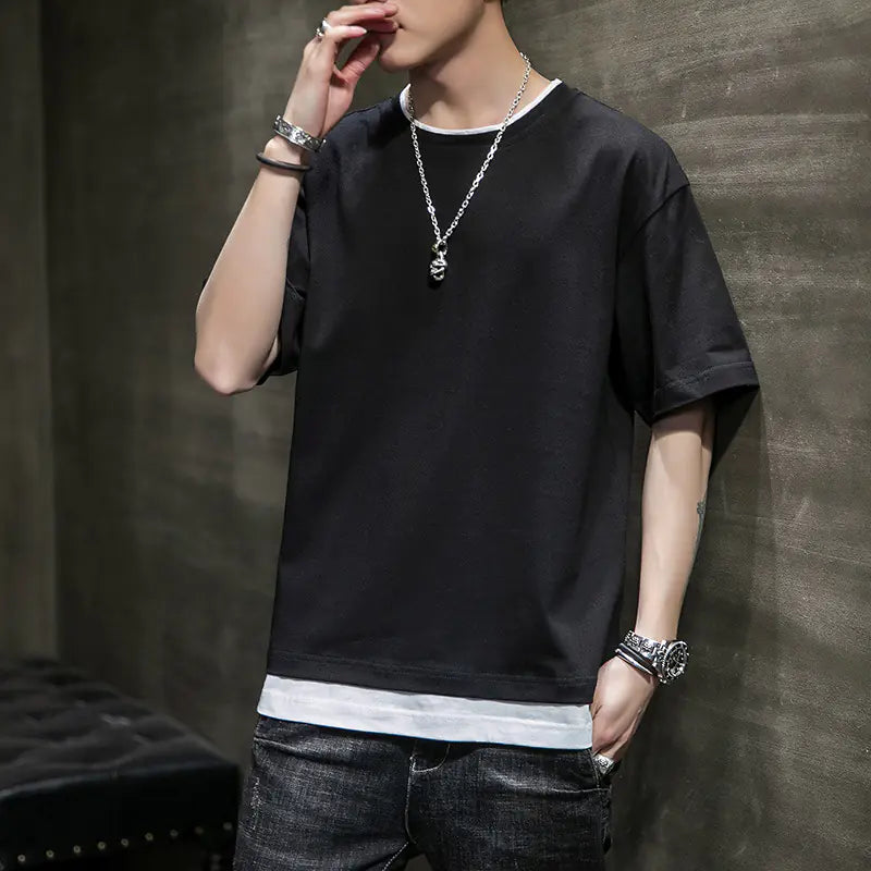 Men's Cotton Short Sleeve T-Shirt - Casual Graphic Top
