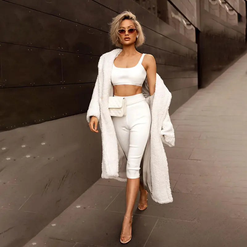 2019 Women's Casual Set - Off-Shoulder & Crop Top