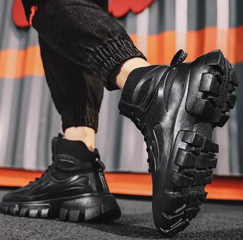 Thick-Soled Dad Sneakers - Casual High-Top Shoes