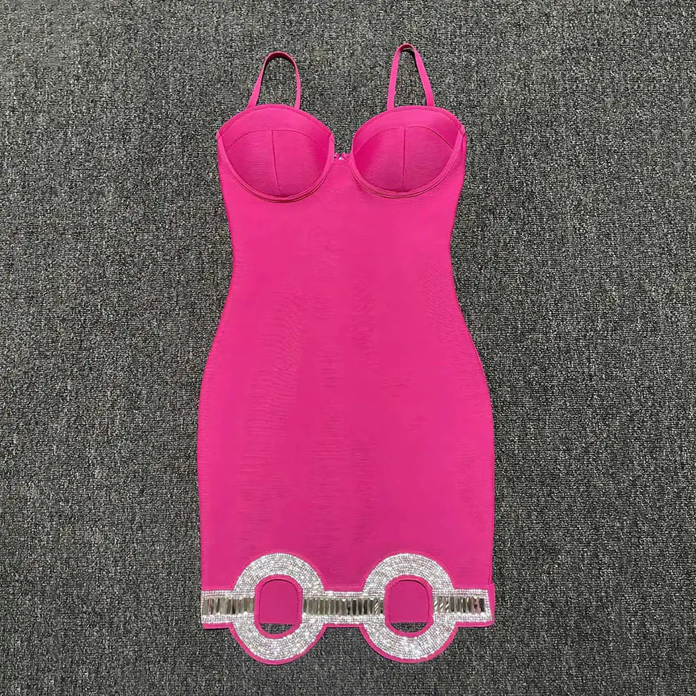 Socialite Slim Fit Spaghetti Strap Bandage Dress for Women