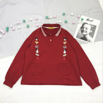 Japanese Style Egg Dog Embroidered Hoodie