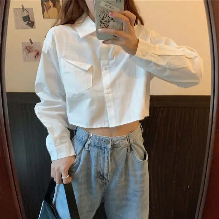 Short Niche Long Sleeve Shirt