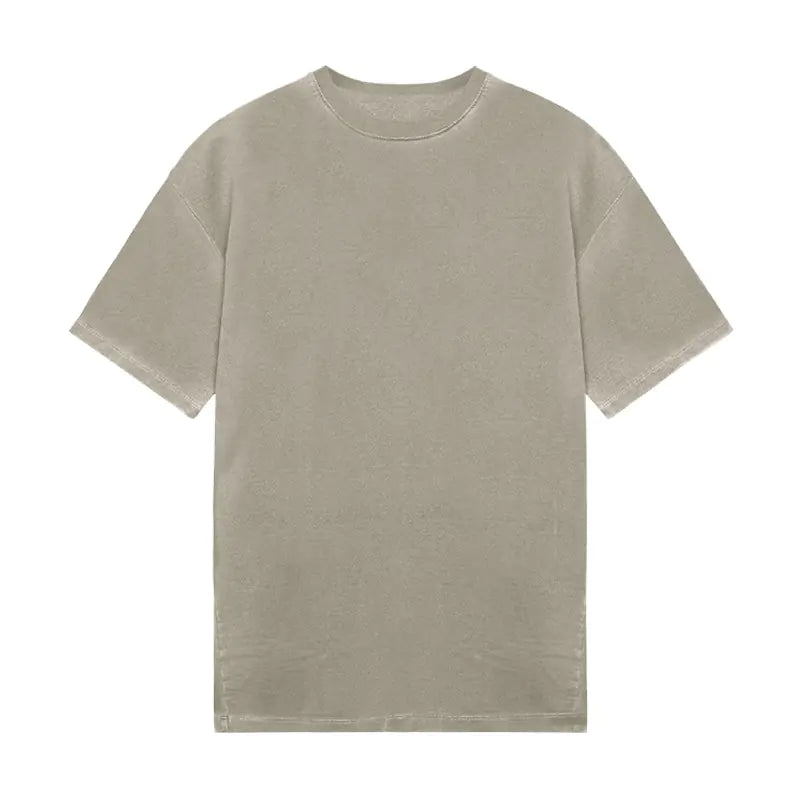 Men's Loose Fit Distressed T-Shirt - Round Neck, Short Sleeve