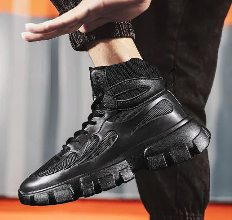 Thick-Soled Dad Sneakers - Casual High-Top Shoes