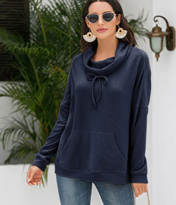 Women's Loose Fit Cashmere Long Sleeve Pullover Sweater