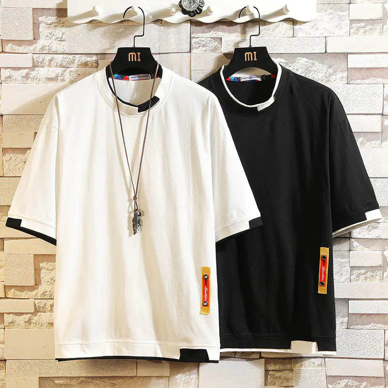 Men's Loose-Fit Round Neck Short Sleeve T-Shirt