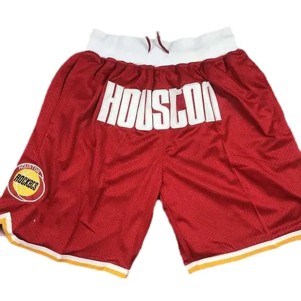 Retro Embroidered Mesh Pocket Basketball Shorts