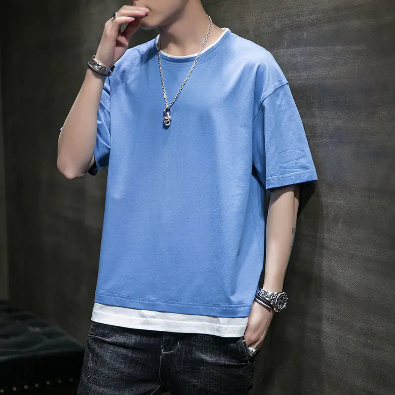 Men's Cotton Short Sleeve T-Shirt - Casual Graphic Top