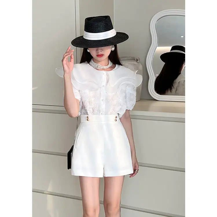 High Waist Loose Fit Straight Wide Leg Trousers