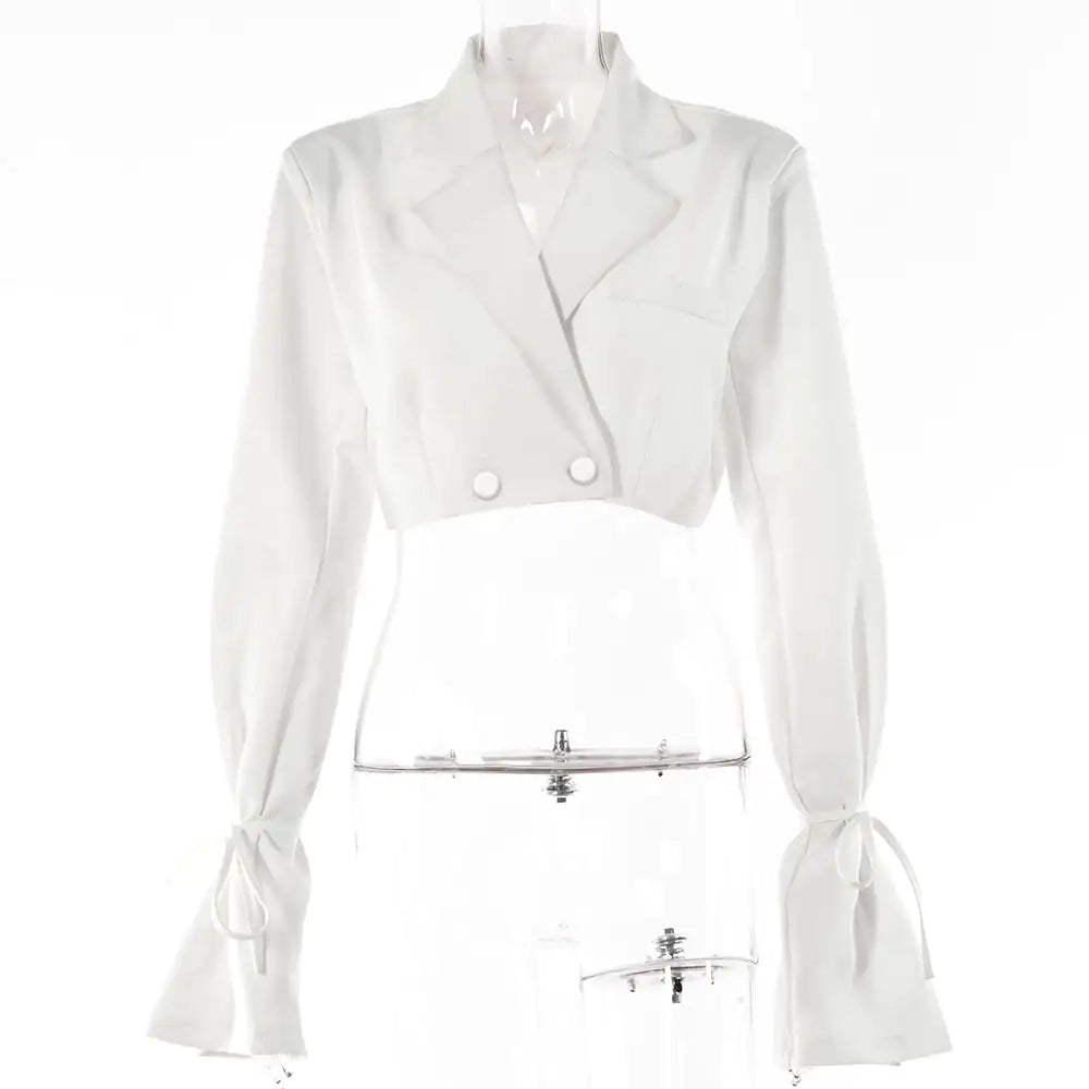 Lace Up Long Sleeve Small Suit for European Style