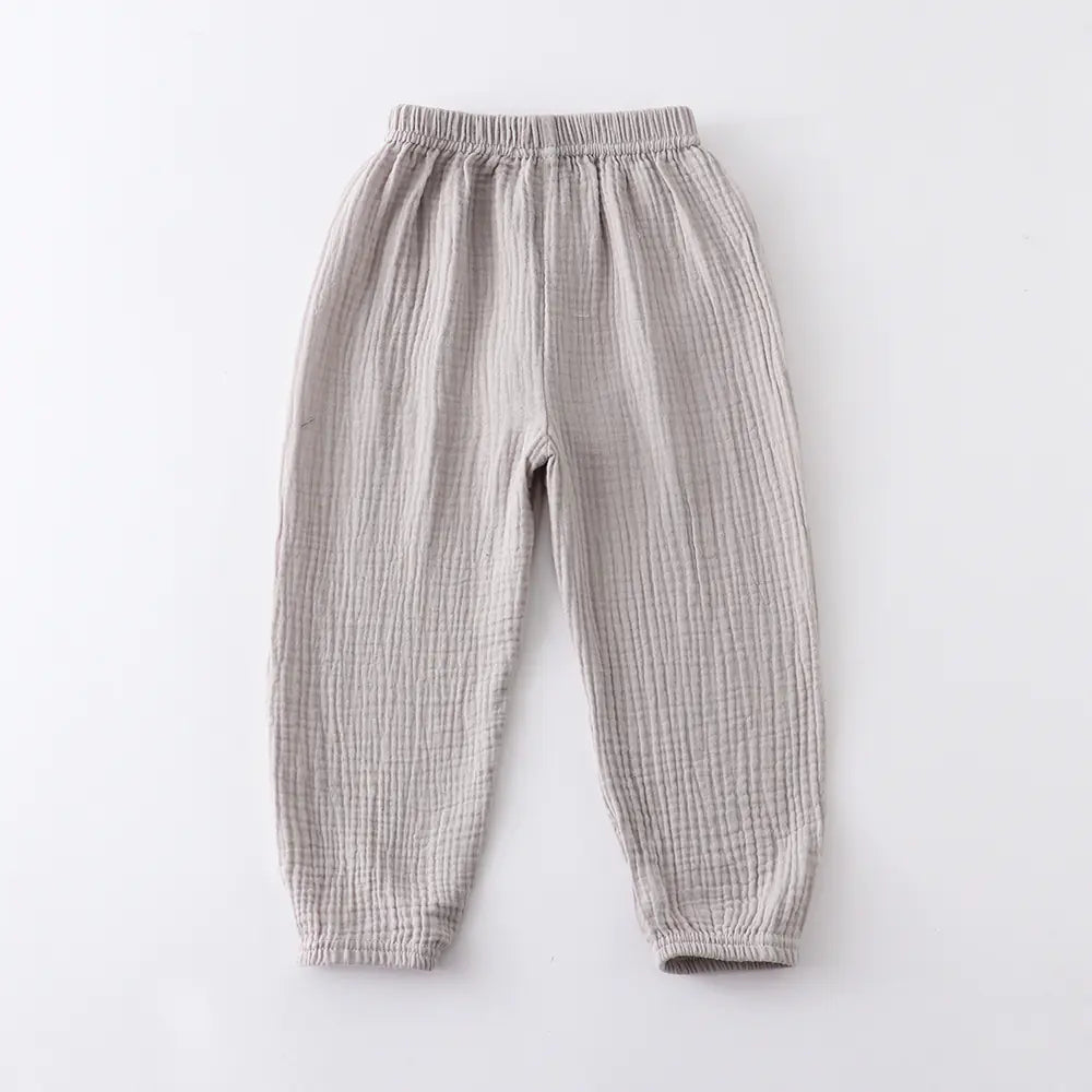Children's Loose Cotton Linen Mosquito Pants