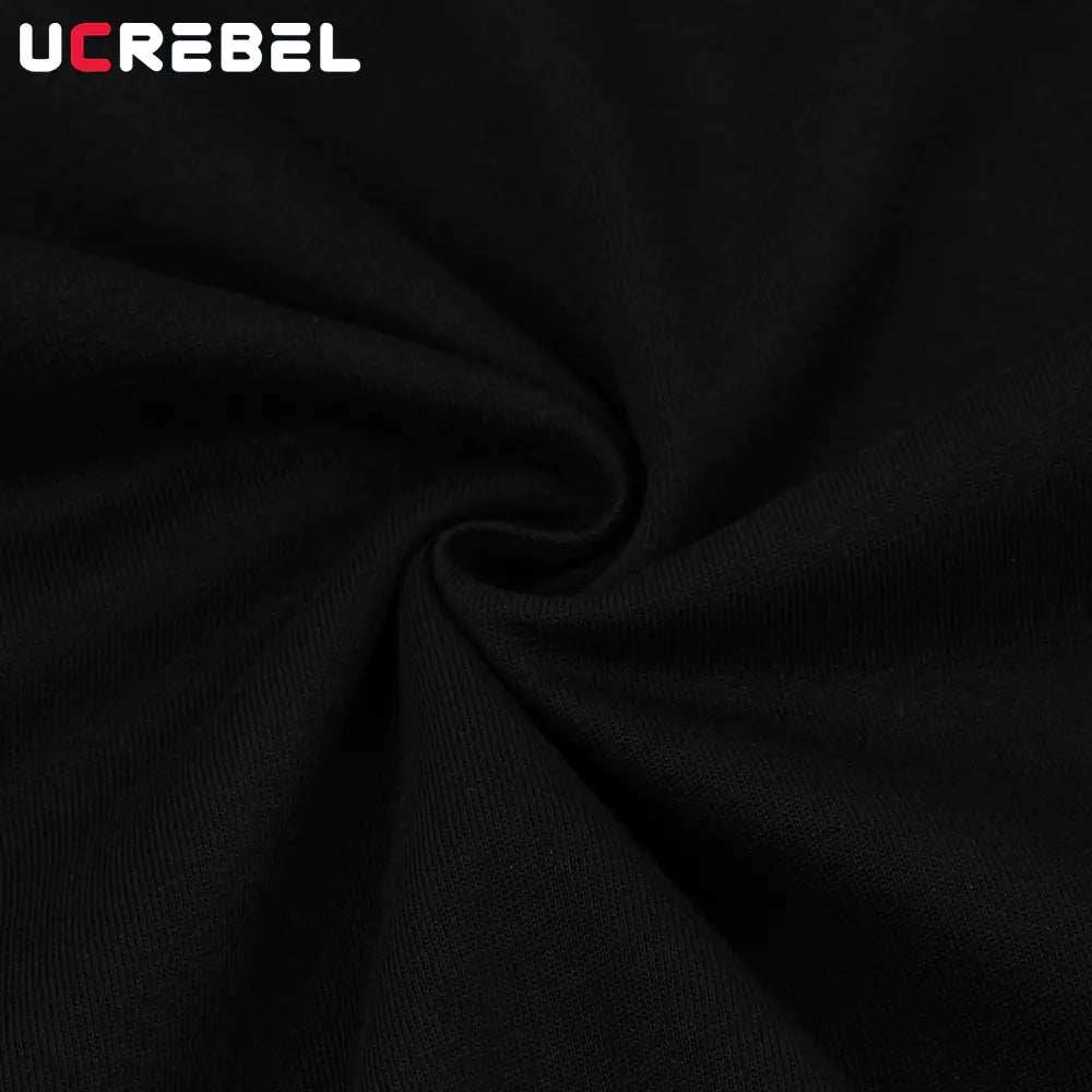 Men's High Neck Graphic Short Sleeve Cotton T-Shirt