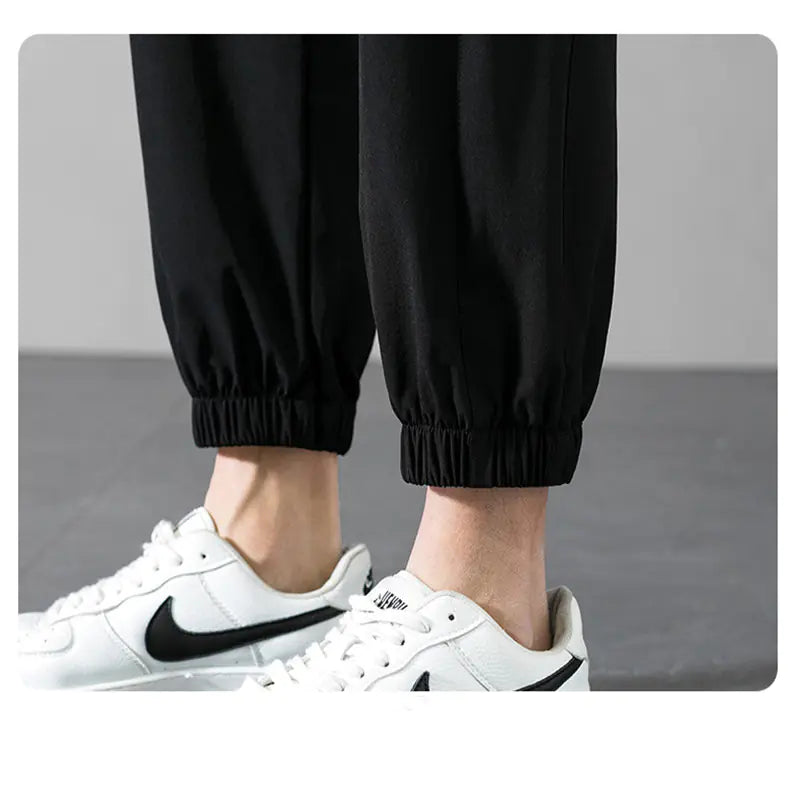 Men's Ice Silk Sports Pants - Lightweight Quick-Dry Joggers